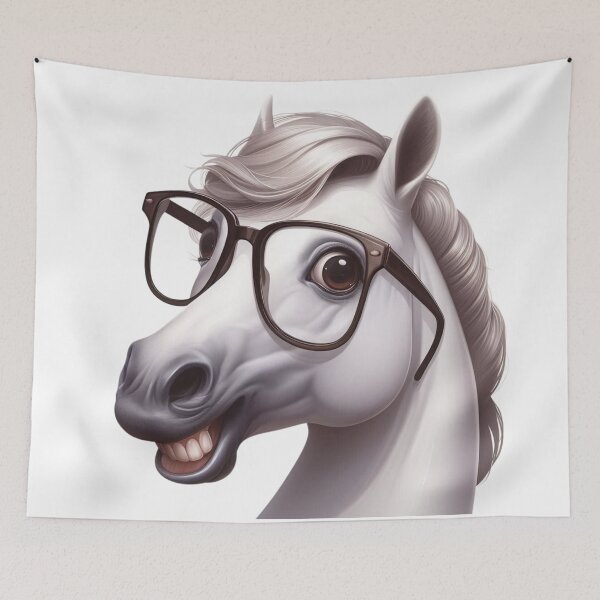Item preview, Laughing horse with glasses designed and sold by KalinsAtelier.