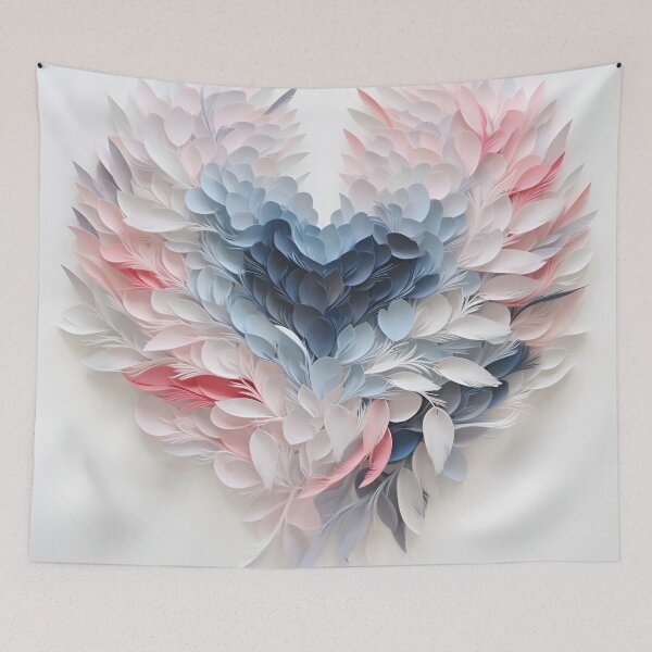 Item preview, 3 dimensional colorful feather plume art print designed and sold by dcrc.