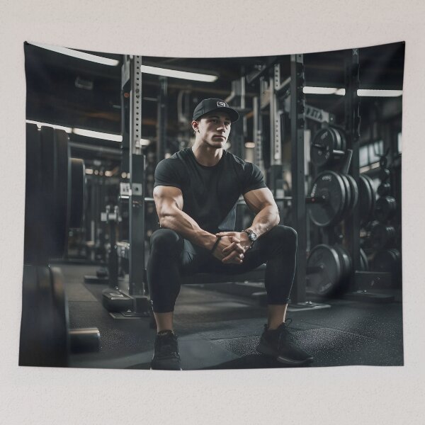 Item preview, Bodybuilder Preparing for Next Set designed and sold by dcrc.