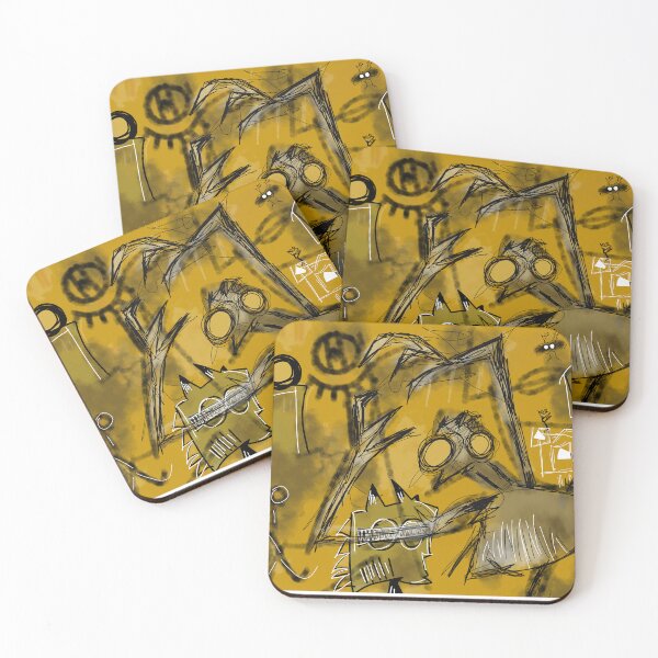 Item preview, Strange creatures in yellow world designed and sold by GabiDoodles.