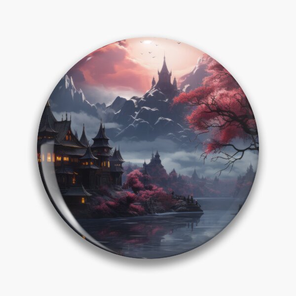 Item preview, Twilight Reflections: Ancient Temple Amidst Peaceful Scenic Landscape designed and sold by Domitian Tincaba.