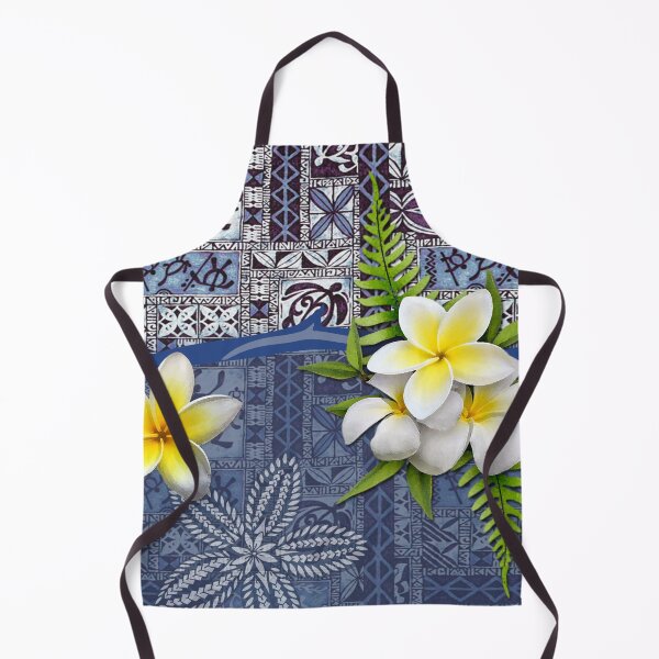 Item preview, Blue Hawaiian Tapa and Plumeria designed and sold by J Marielle Designs.