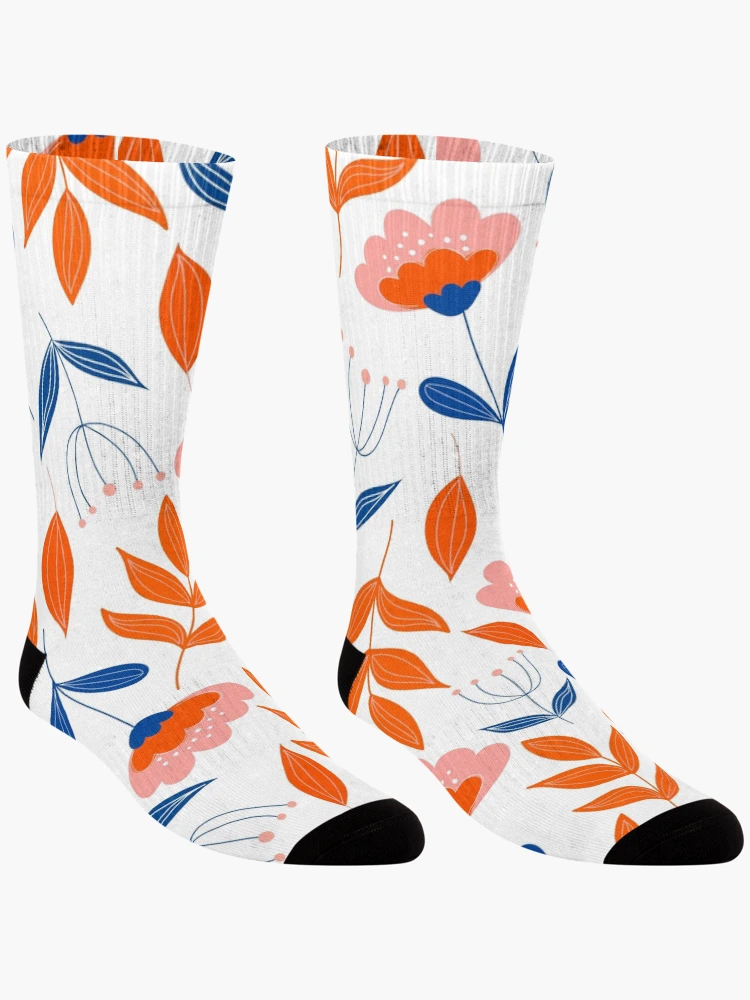 Thumbnail 3 of 5, Socks, Orange Blue designed and sold by InfinityPattern.