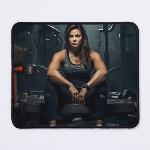 Item preview, Female Bodybuilder Resting between Sets designed and sold by dcrc.
