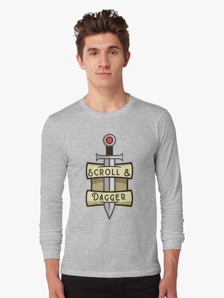 Thumbnail 1 of 5, Long Sleeve T-Shirt, Scroll and Dagger Logo designed and sold by scrollanddagger.