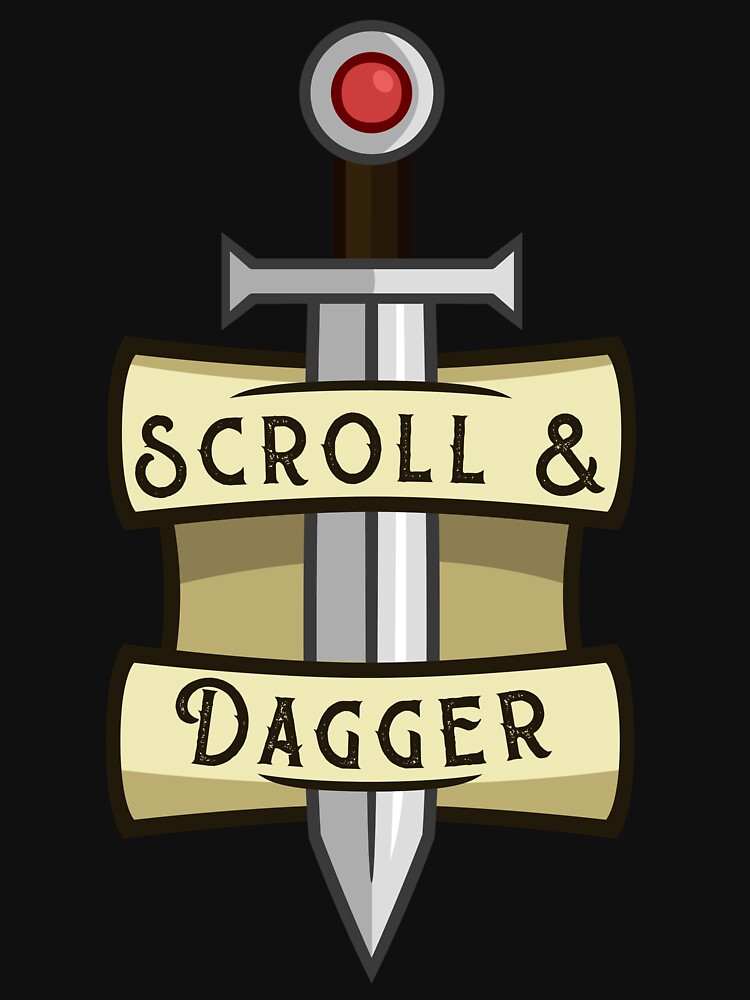 Thumbnail 7 of 7, Active T-Shirt, Scroll and Dagger Logo designed and sold by scrollanddagger.