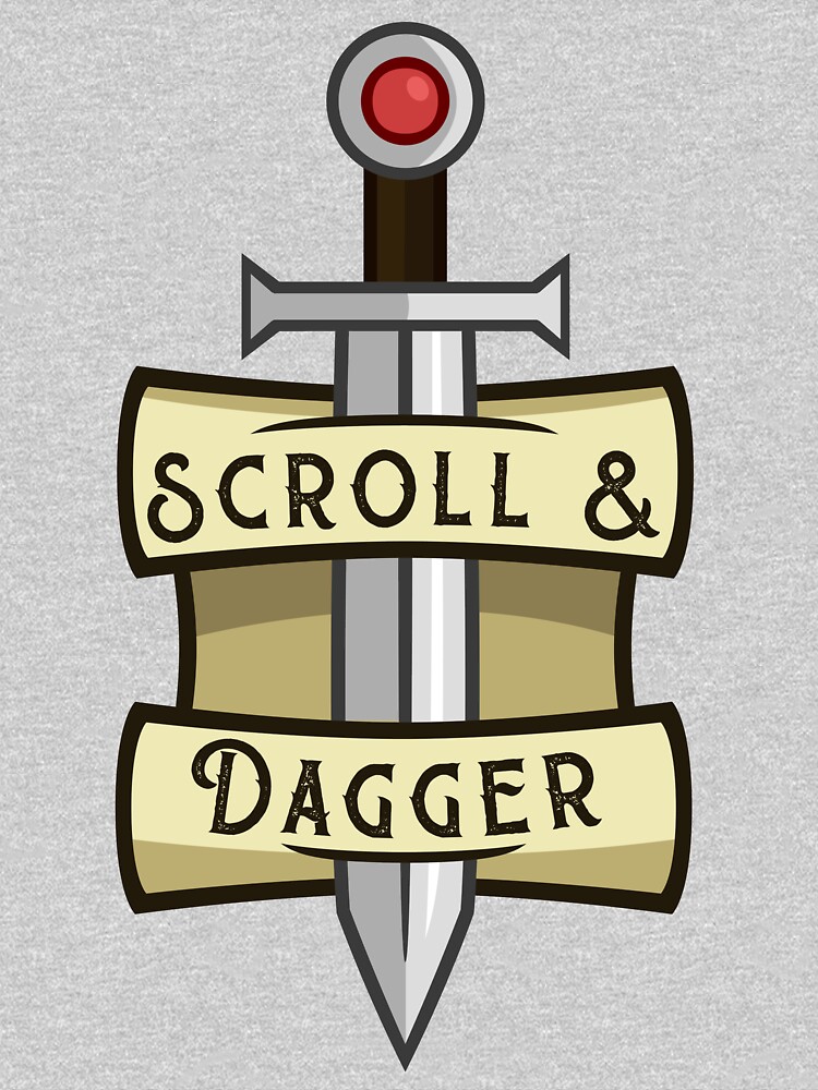 Thumbnail 5 of 5, Long Sleeve T-Shirt, Scroll and Dagger Logo designed and sold by scrollanddagger.