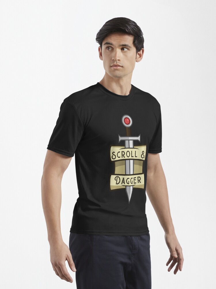 Thumbnail 3 of 7, Active T-Shirt, Scroll and Dagger Logo designed and sold by scrollanddagger.