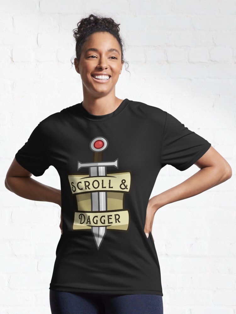 Thumbnail 6 of 7, Active T-Shirt, Scroll and Dagger Logo designed and sold by scrollanddagger.