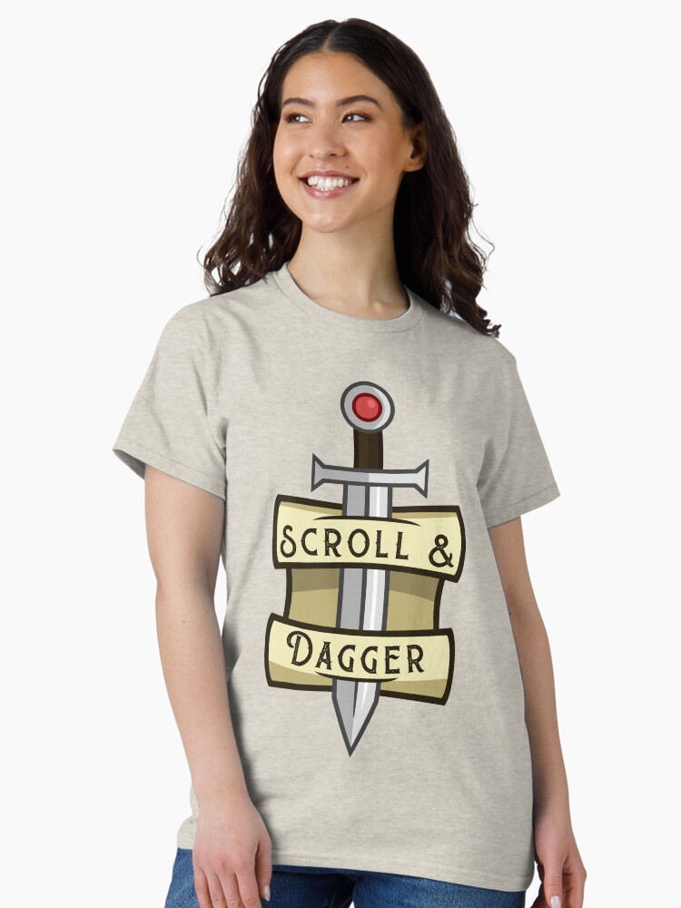 Thumbnail 1 of 7, Classic T-Shirt, Scroll and Dagger Logo designed and sold by scrollanddagger.