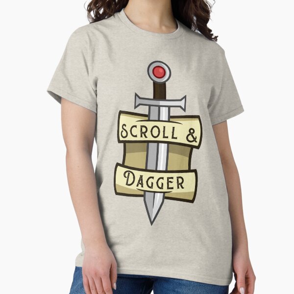 Scroll and Dagger Logo Classic T-Shirt