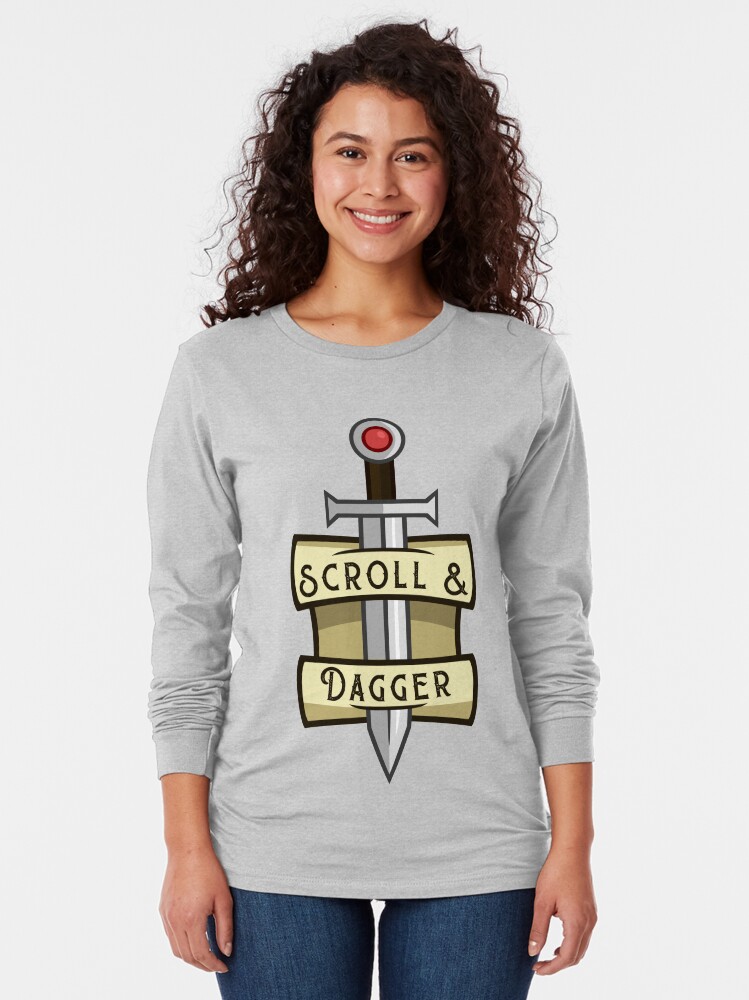 Thumbnail 2 of 5, Long Sleeve T-Shirt, Scroll and Dagger Logo designed and sold by scrollanddagger.