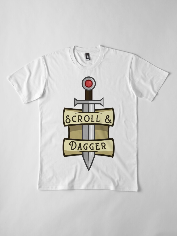 Thumbnail 4 of 6, Premium T-Shirt, Scroll and Dagger Logo designed and sold by scrollanddagger.
