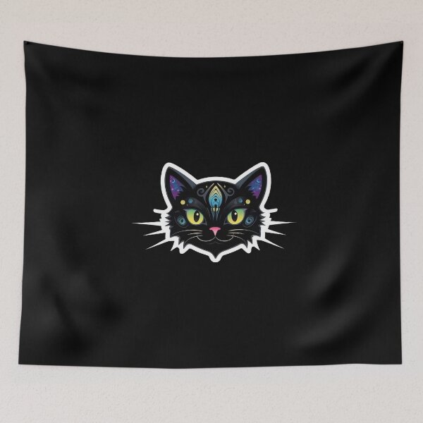 Item preview, Kawaii Graffiti Abstract Neon Cat designed and sold by Desfix.