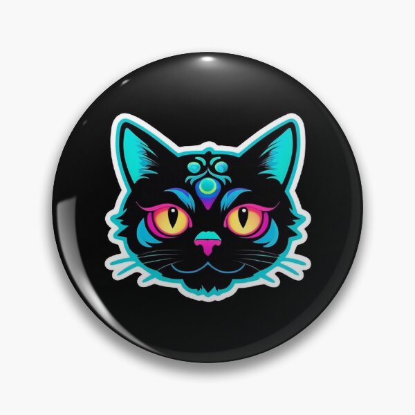 Item preview, Kawaii Graffiti Abstract Neon Cat designed and sold by Desfix.