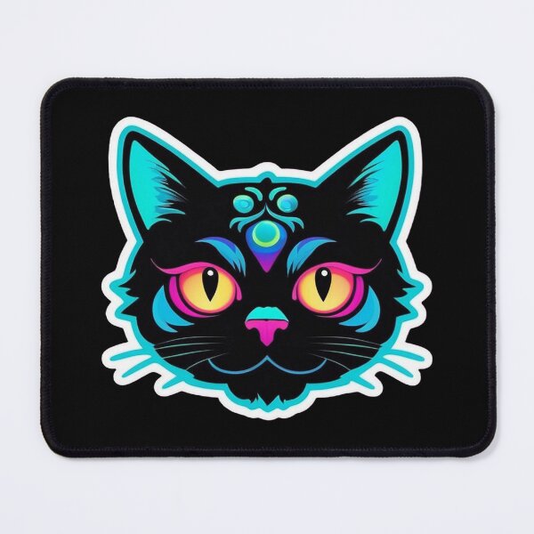 Item preview, Kawaii Graffiti Abstract Neon Cat designed and sold by Desfix.