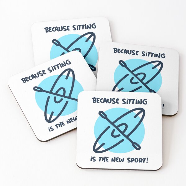 Item preview, Kayaking: Because Sitting is the New Sport - Blue designed and sold by CanvasHarbor.