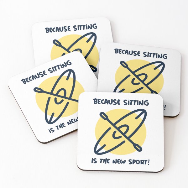 Item preview, Kayaking: Because Sitting is the New Sport - Yellow designed and sold by CanvasHarbor.