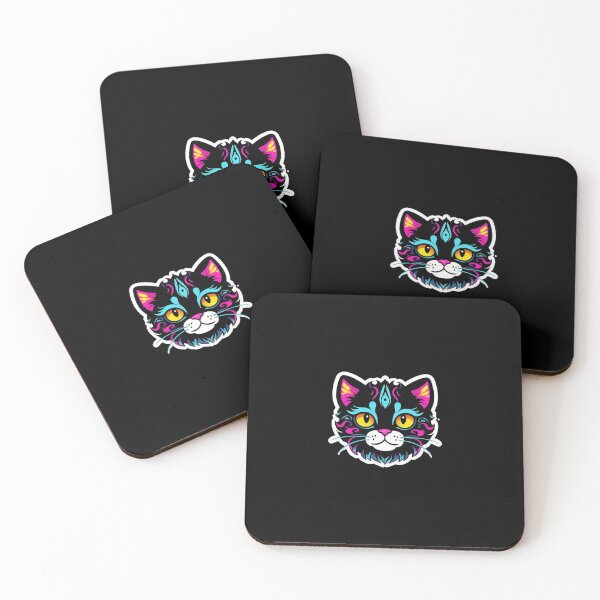 Item preview, Kawaii Graffiti Abstract Neon Cat designed and sold by Desfix.
