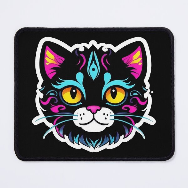 Item preview, Kawaii Graffiti Abstract Neon Cat designed and sold by Desfix.