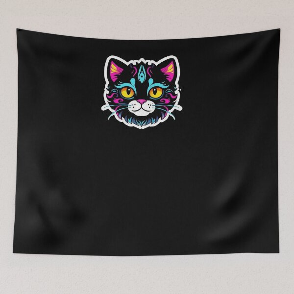Item preview, Kawaii Graffiti Abstract Neon Cat designed and sold by Desfix.