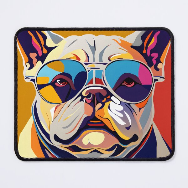 Item preview, Bulldog wearing glasses designed and sold by ArisaHong.