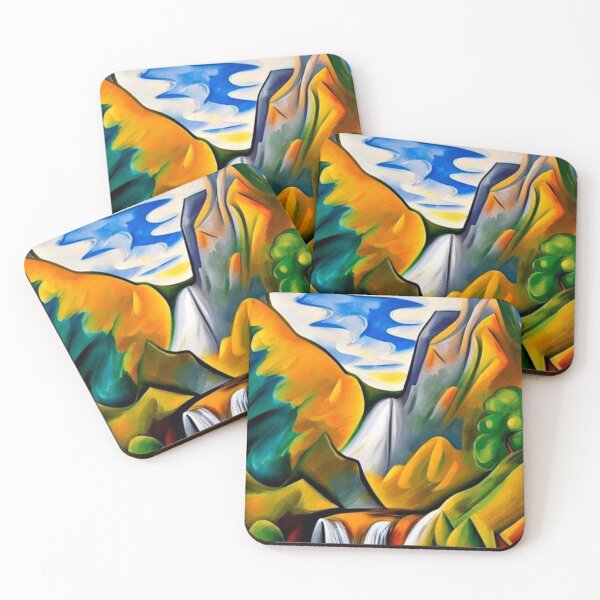 Item preview, Mountain landscape with waterfalls designed and sold by George Hutton Hunter.