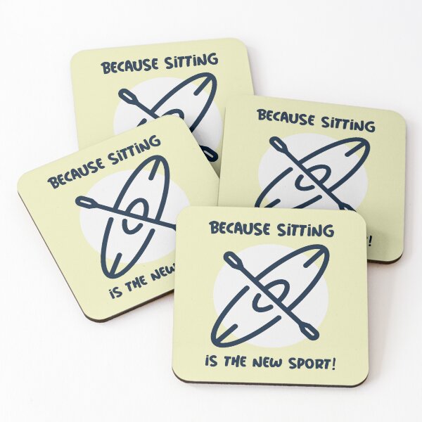 Item preview, Kayaking: Because Sitting is the New Sport - White designed and sold by CanvasHarbor.
