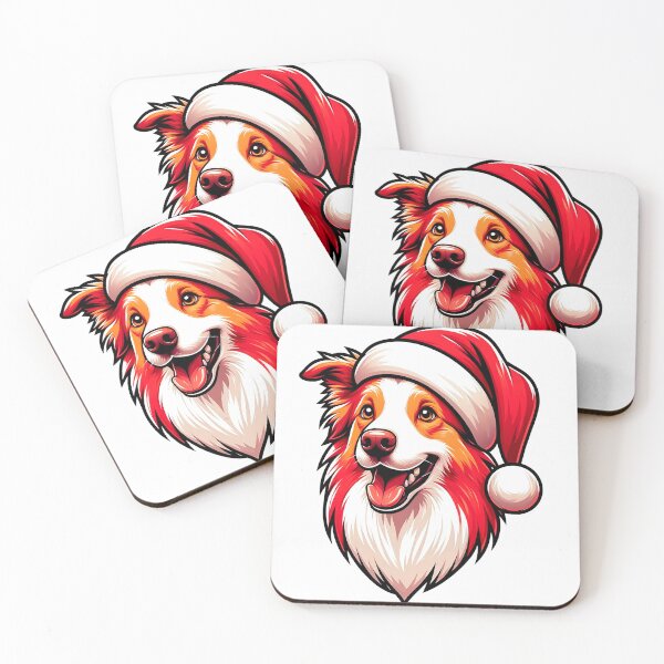 Item preview, Orange border collie in a christmas hat designed and sold by Gilmore4.