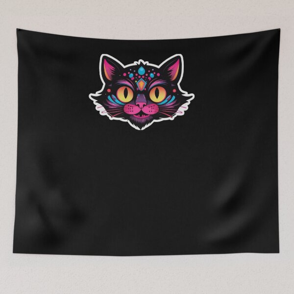 Item preview, Kawaii Graffiti Abstract Neon Cat designed and sold by Desfix.
