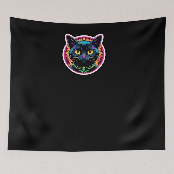 Item preview, Kawaii Graffiti Abstract Neon Cat designed and sold by Desfix.
