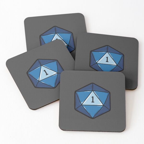 Item preview, Blue D20 Roll 1 RPG Tabletop designed and sold by Skull Fern.