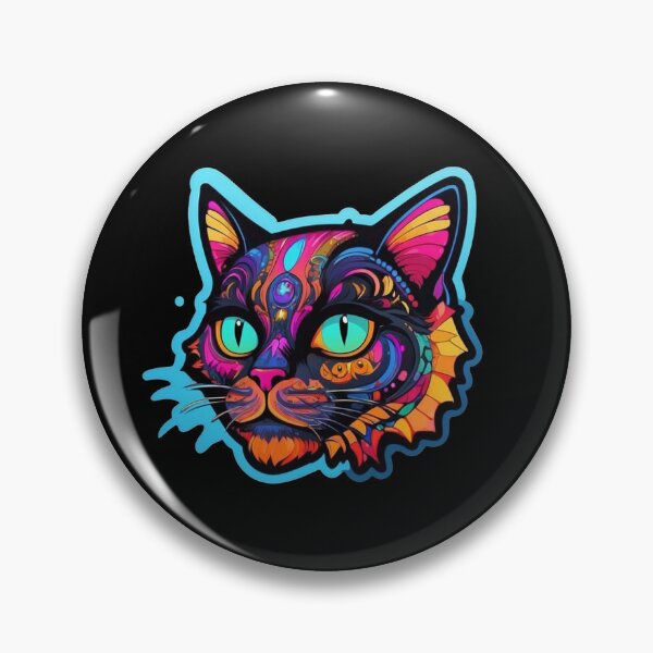 Item preview, Kawaii Graffiti Abstract Neon Cat designed and sold by Desfix.