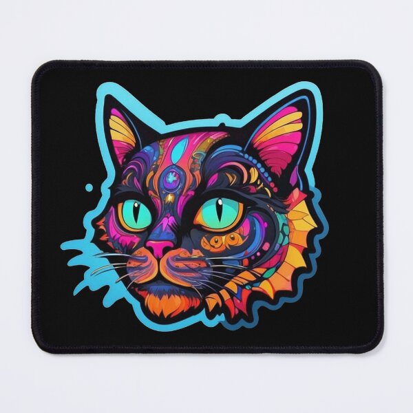 Item preview, Kawaii Graffiti Abstract Neon Cat designed and sold by Desfix.