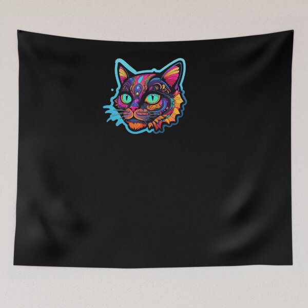 Item preview, Kawaii Graffiti Abstract Neon Cat designed and sold by Desfix.