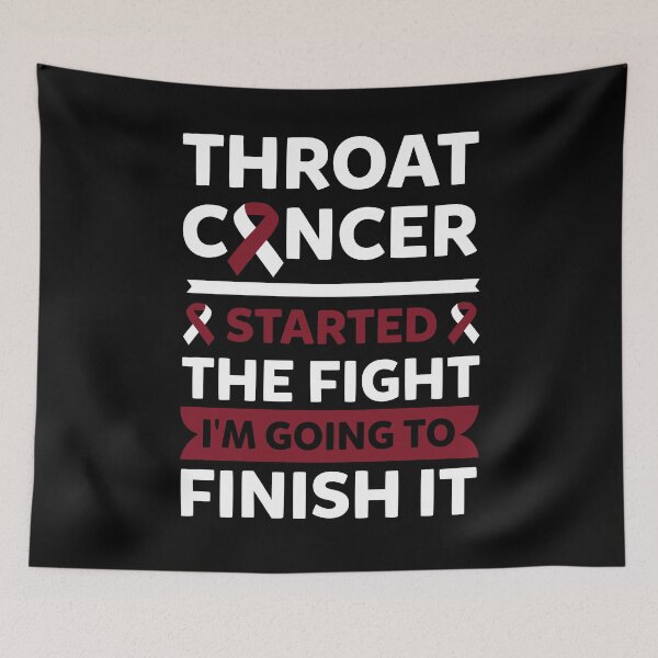 Item preview, Throat Cancer Started The Fight Im Going To Finish designed and sold by Shirtey.