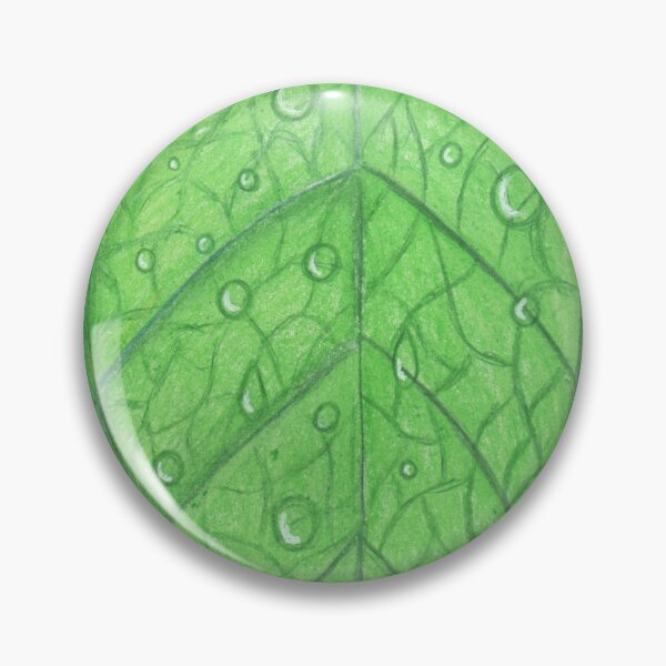 Item preview, Green leaves with water drops designed and sold by Artbysarah23.