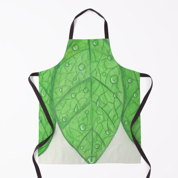 Item preview, Green leaves with water drops designed and sold by Artbysarah23.