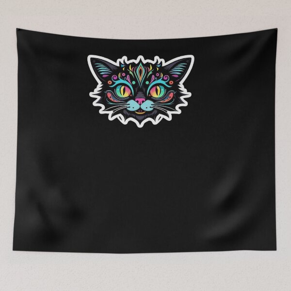 Item preview, Kawaii Graffiti Abstract Neon Cat designed and sold by Desfix.