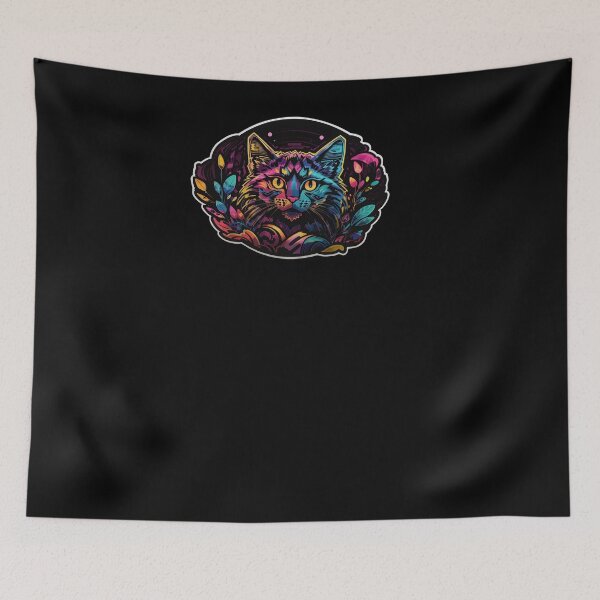 Item preview, Vintage Abstract Neon Cat designed and sold by Desfix.