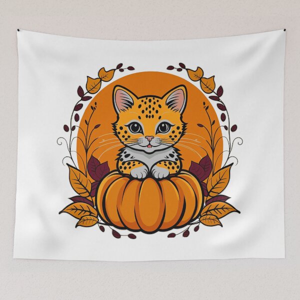 Item preview, Its Fall Y all Cute Cat Leopard Pumpkins designed and sold by Eshat Zaman Munna(Your account ID is: 5776717).