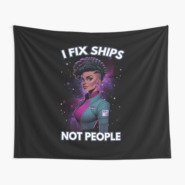Item preview, I Fix Ships, Not People - Space Engineer - Sci-Fi designed and sold by Fenay Designs.
