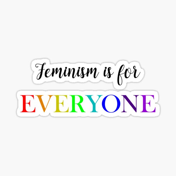 Feminism is for everyone rainbow Sticker