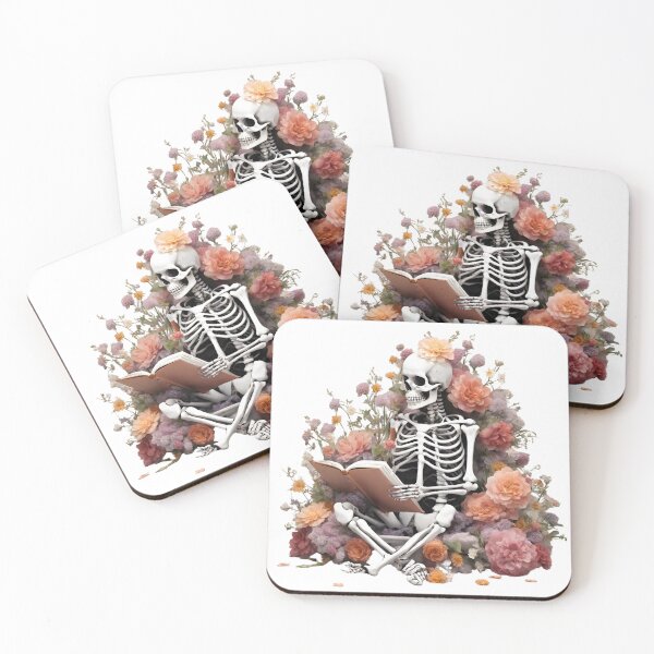 Item preview, Floral Skeleton Reading  designed and sold by Pundamentally.