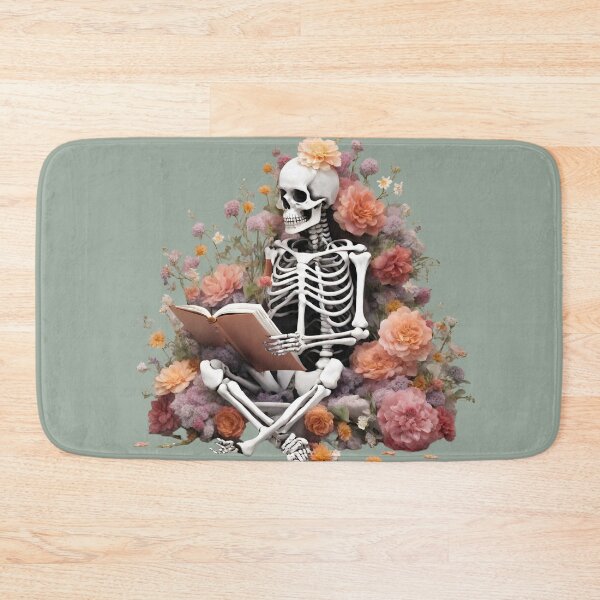 Item preview, Floral Skeleton Reading  designed and sold by Pundamentally.