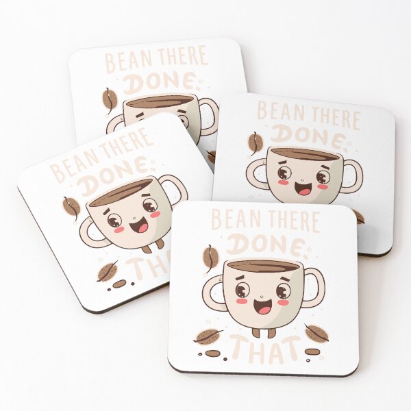 Item preview, Cute Coffee: Bean There, Done That Printed designed and sold by Witcrafters.