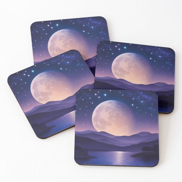 Item preview, Blue moonlight sky full with stars designed and sold by bleucharmingirl.