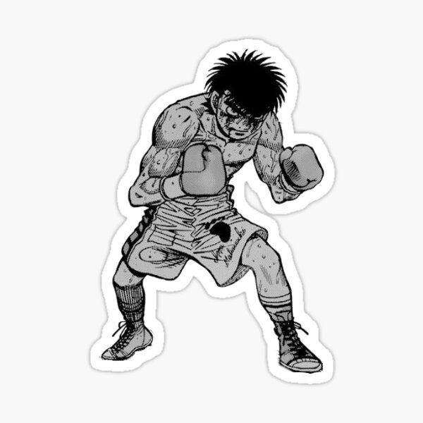 standing, Hajime no Ippo, boxing, manga, legend, simple background, white  background, minimalism, anime boys, cape