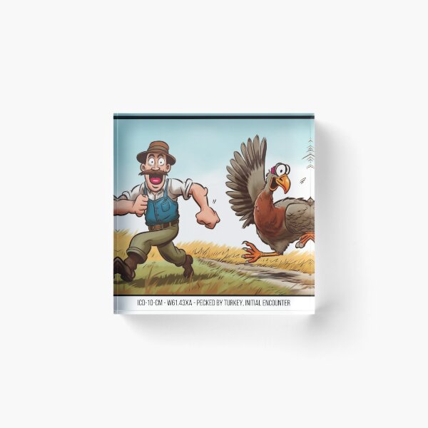 Item preview, Pecked by Turkey, Medical Coding Humor, ICD-10-CM designed and sold by SipandStan.
