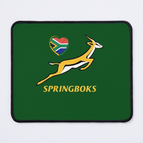Item preview, Springbok with SA flag heart designed and sold by RockSolidZA.